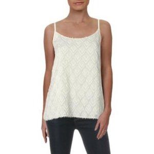 Lafayette 148 New York Asya Fil Coupe Womens Fringe Summer Tank Top | L
